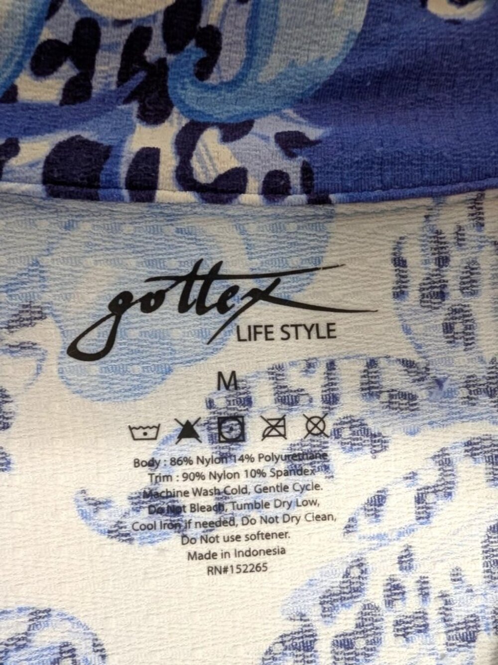 Gottex Venetian Scroll Blue & White 1/4 Zip Tennis, Pickleball, Golf Womens Top - Picture 3 of 10